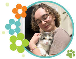 Photo of Ella and one of her foster cats
